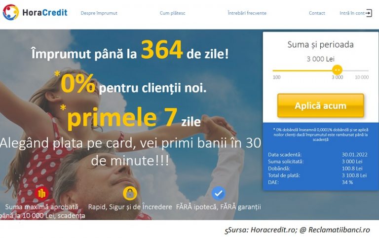 hora credit reclamatie