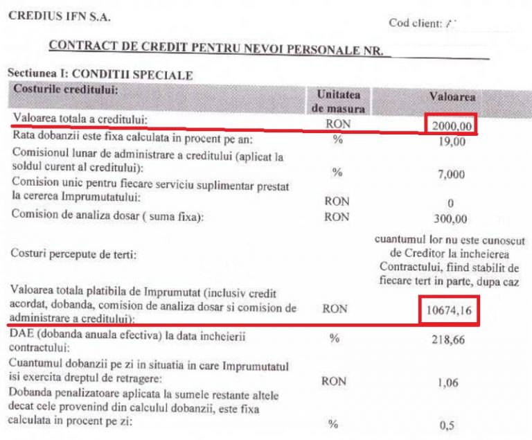 credius credit reclamatie