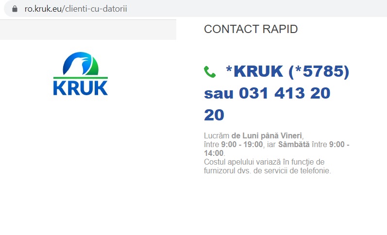 kruk datorie