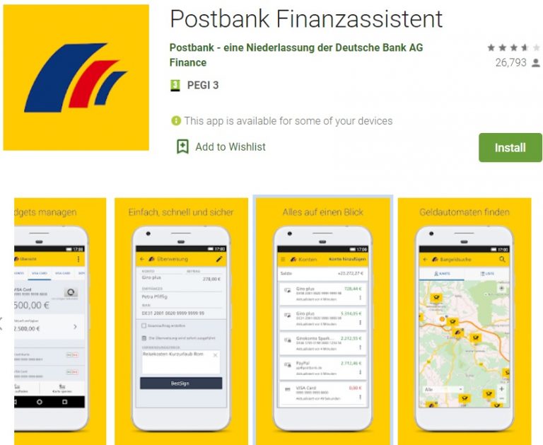 postbank aplicatie finanzassistent