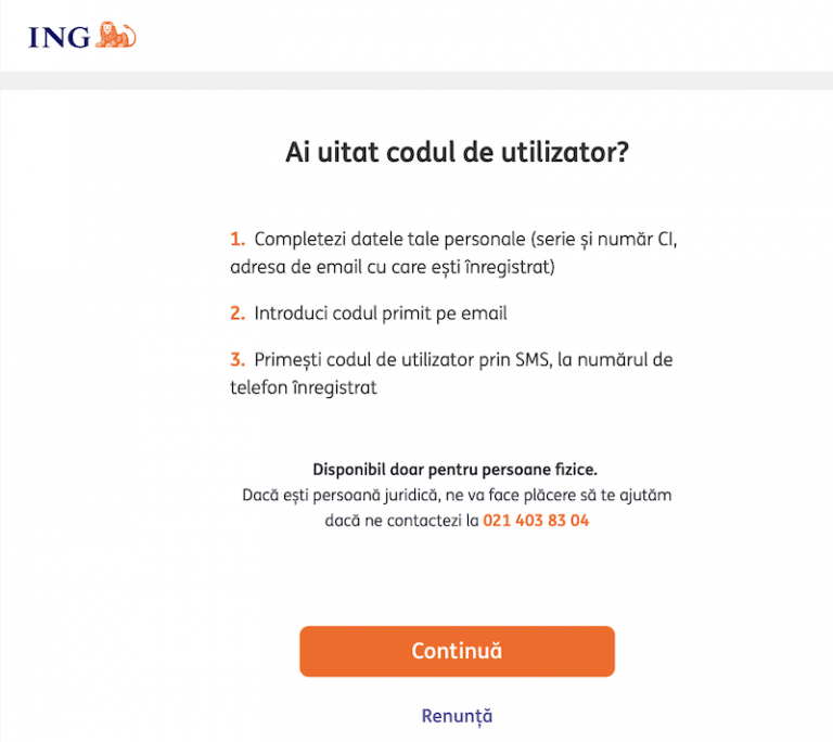 cod utilizator home bank ing