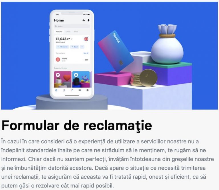 reclamatie revolut banca