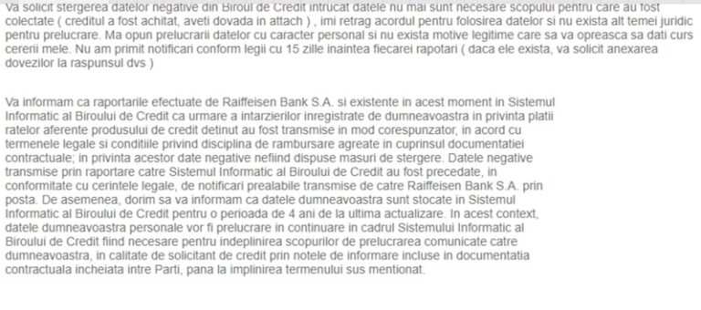 stergere biroul de credit