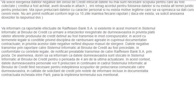stergere biroul de credit