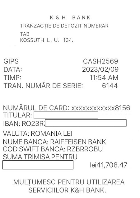 chitanta falsa plata banca cripto