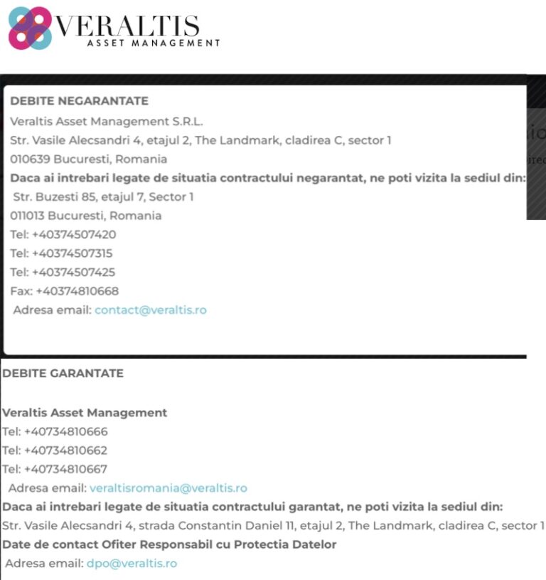 veraltis telefon contact email