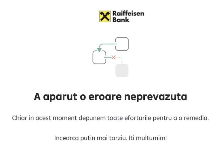 nu functioneaza aplicatia raiffeisen