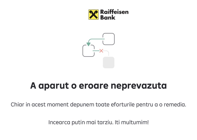 nu functioneaza aplicatia raiffeisen