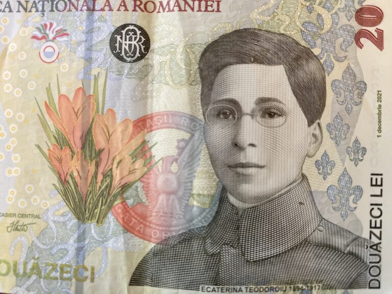 bancnota 20 lei ecaterina teodoroiu