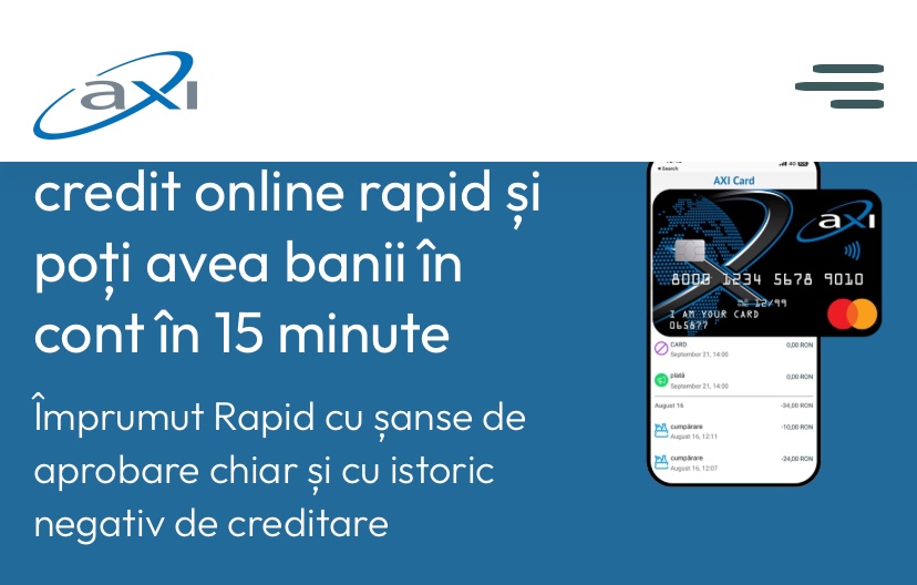 axi card reclamatie