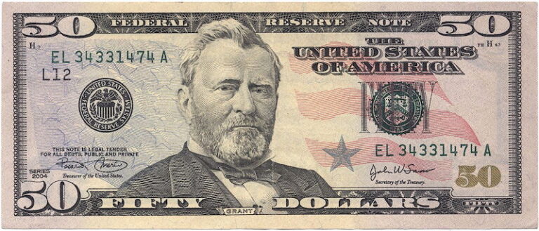bancnota 50 usd