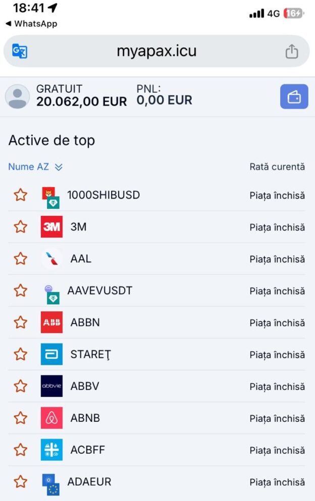 frauda platforma apax