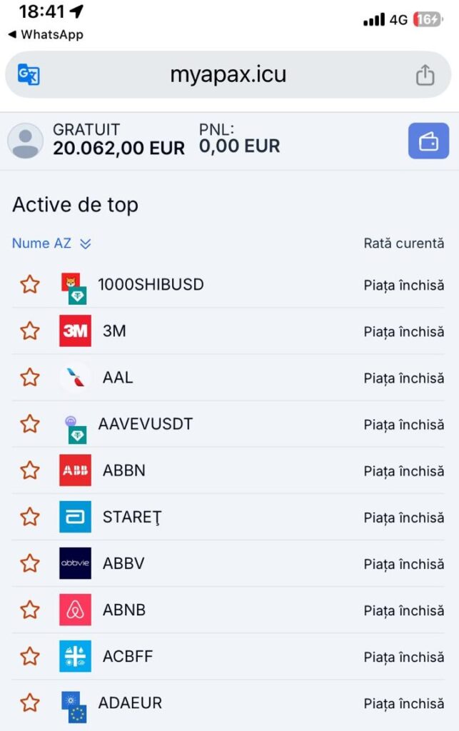 frauda platforma apax