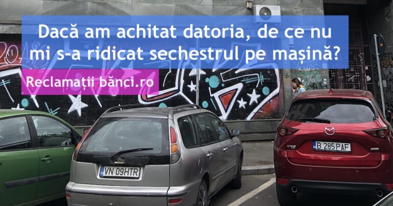 sechestru masina datorie