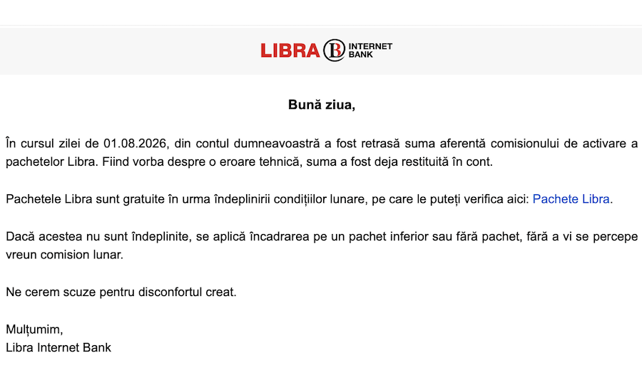 comision pachet libra