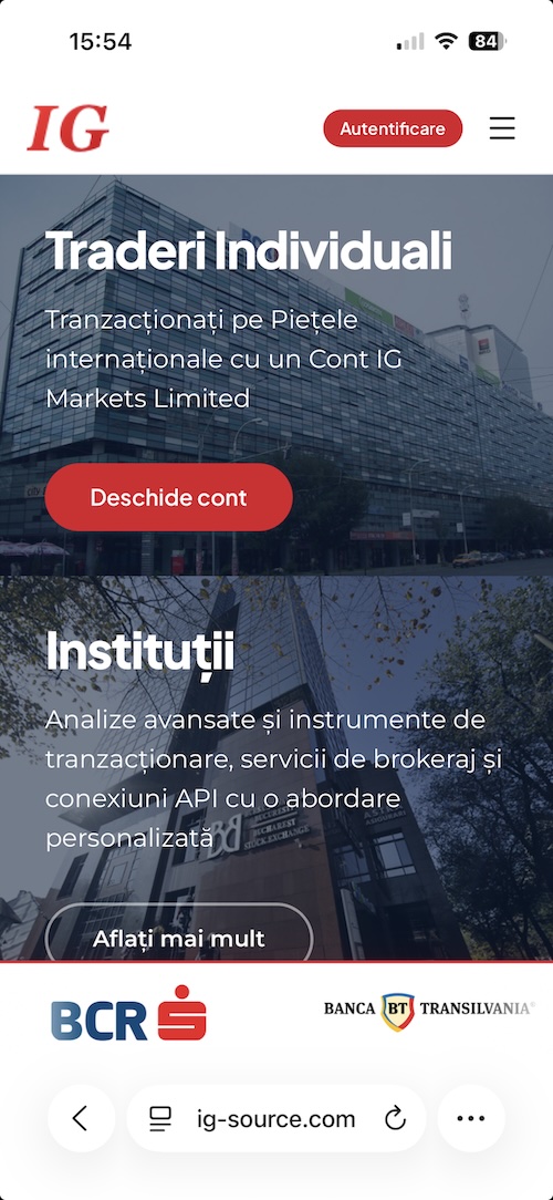 platforma investitii ig markets limited